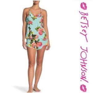 Betsey Johnson PJ Set, Pink/Teal, S
